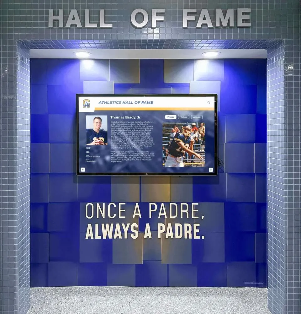 Junipero Serra High School - Wall of Fame Installation